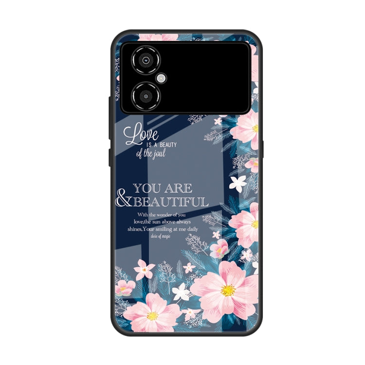 Custodia per telefono in vetro verniciato colorato, For Xiaomi Poco M4