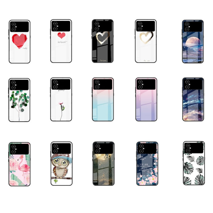 Custodia per telefono in vetro verniciato colorato, For Xiaomi Poco M4