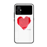 Custodia per telefono in vetro verniciato colorato, For Xiaomi Poco M5