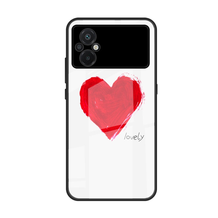 Custodia per telefono in vetro verniciato colorato, For Xiaomi Poco M5