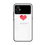 Custodia per telefono in vetro verniciato colorato, For Xiaomi Poco M5