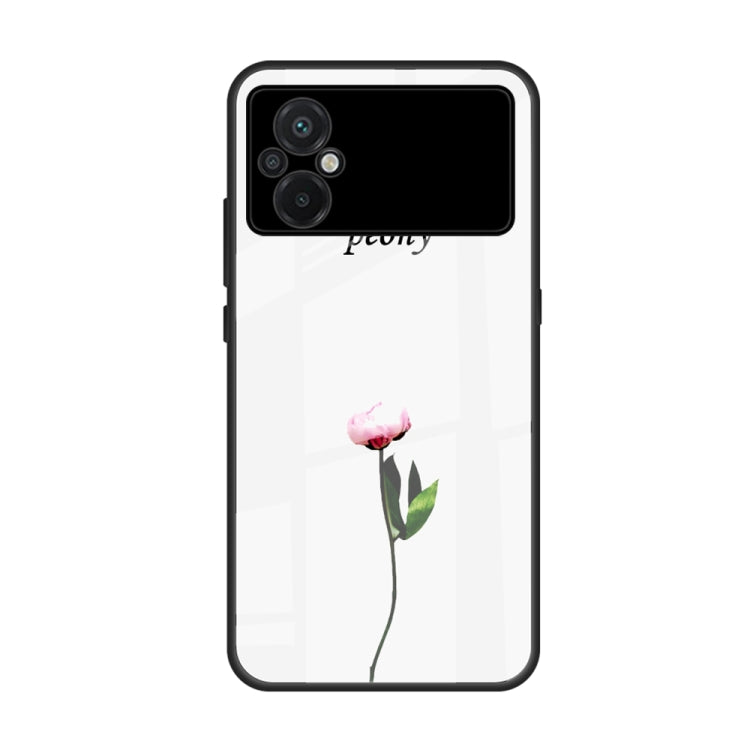 Custodia per telefono in vetro verniciato colorato, For Xiaomi Poco M5