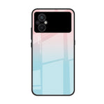 Custodia per telefono in vetro verniciato colorato, For Xiaomi Poco M5