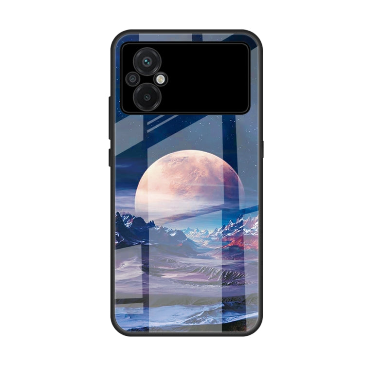 Custodia per telefono in vetro verniciato colorato, For Xiaomi Poco M5