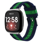 Cinturino universale in nylon a righe, For Fitbit Versa 4 / Sense 2