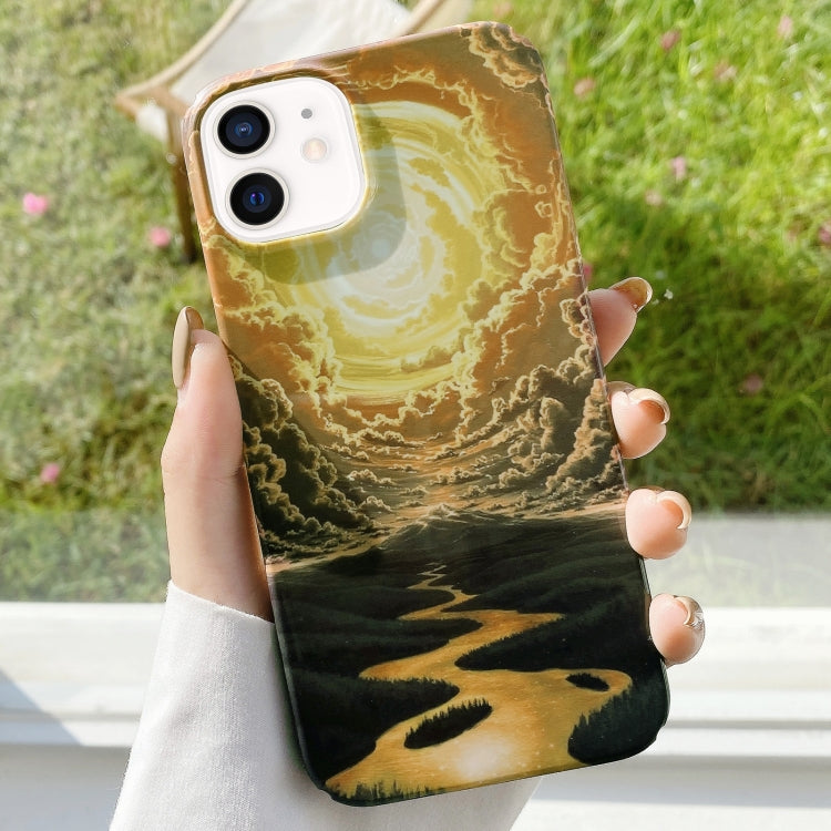 Cassa del telefono del PC del bastone dell'acqua di verniciatura, For iPhone 13 Pro Max, For iPhone 12, For iPhone 12 Pro
