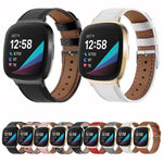 Cinturino per orologio in vera pelle con coda tonda, For Fitbit Versa 4 / Sense 2