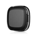Cassa dell'orologio per PC galvanica a doppia fila di diamanti, For Fitbit Versa 4 / Sense 2