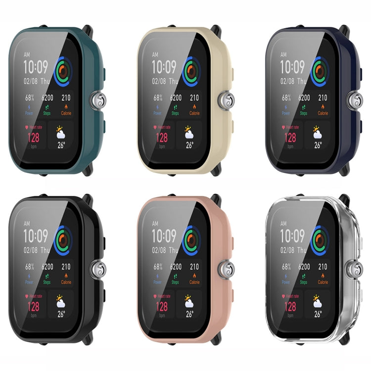 Custodia protettiva integrata per PC + vetro temperato, For Amazfit GTS4 Mini
