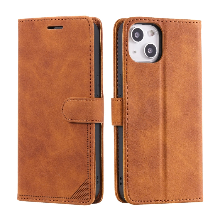 Custodia per telefono in pelle con vibrazione orizzontale con spazzola antifurto Skin Feel, For iPhone 14, For iPhone 14 Plus, For iPhone 14 Pro, For iPhone 14 Pro Max