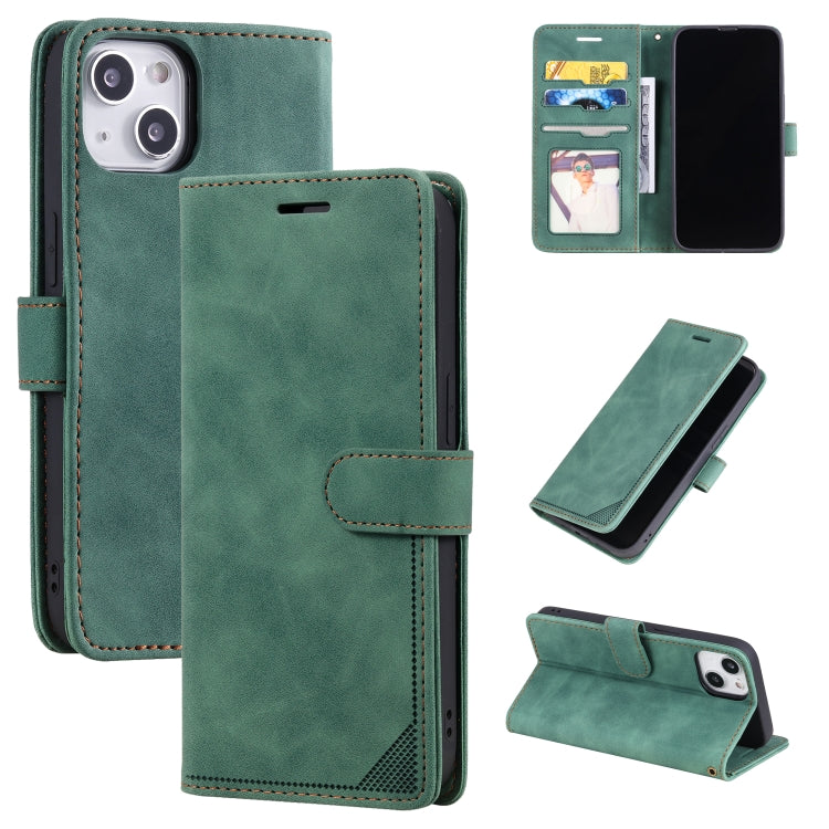 Custodia per telefono in pelle con vibrazione orizzontale con spazzola antifurto Skin Feel, For iPhone 14, For iPhone 14 Plus, For iPhone 14 Pro, For iPhone 14 Pro Max