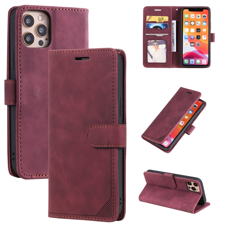 Custodia per telefono in pelle con vibrazione orizzontale con spazzola antifurto Skin Feel, For iPhone 14, For iPhone 14 Plus, For iPhone 14 Pro, For iPhone 14 Pro Max