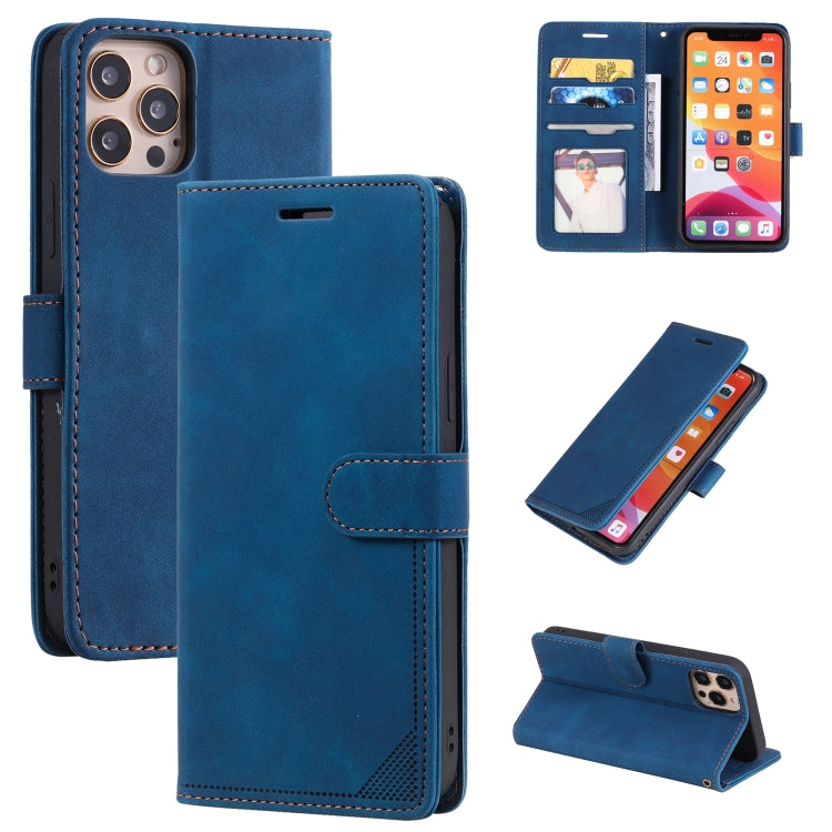Custodia per telefono in pelle con vibrazione orizzontale con spazzola antifurto Skin Feel, For iPhone 14, For iPhone 14 Plus, For iPhone 14 Pro, For iPhone 14 Pro Max
