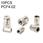 LAIZE 10pcs filettatura femmina diritto pneumatico connettore a montaggio rapido, PCF4-01 (10pcs), PCF4-02 (10pcs), PCF6-01 (10pcs), PCF6-02 (2pcs), PCF6-03 (2pcs), PCF6-04 (1pc), PCF8-01 (2pcs), PCF8-02 (2pcs), PCF8-03 (1pc), PCF8-04 (1pc)            ...