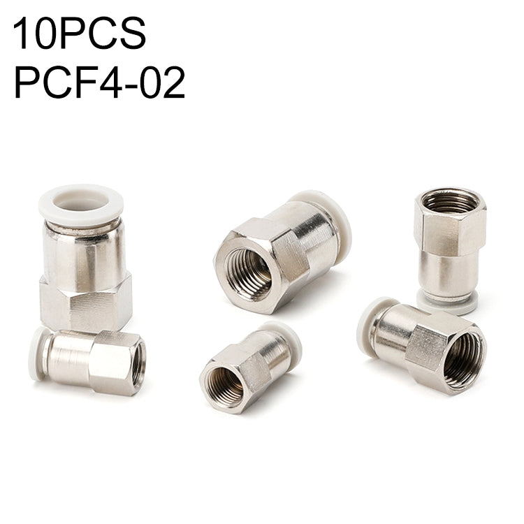 LAIZE 10pcs filettatura femmina diritto pneumatico connettore a montaggio rapido, PCF4-01 (10pcs), PCF4-02 (10pcs), PCF6-01 (10pcs), PCF6-02 (2pcs), PCF6-03 (2pcs), PCF6-04 (1pc), PCF8-01 (2pcs), PCF8-02 (2pcs), PCF8-03 (1pc), PCF8-04 (1pc)            ...