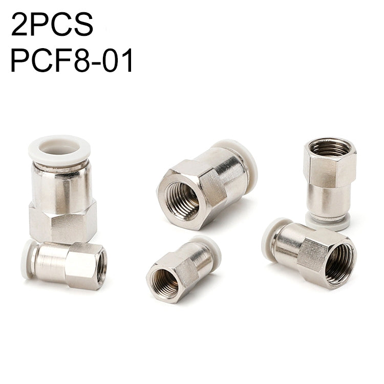 LAIZE 10pcs filettatura femmina diritto pneumatico connettore a montaggio rapido, PCF4-01 (10pcs), PCF4-02 (10pcs), PCF6-01 (10pcs), PCF6-02 (2pcs), PCF6-03 (2pcs), PCF6-04 (1pc), PCF8-01 (2pcs), PCF8-02 (2pcs), PCF8-03 (1pc), PCF8-04 (1pc)            ...