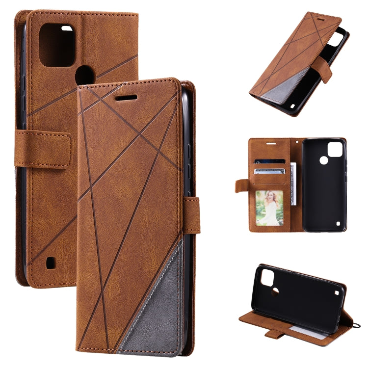 Custodia per telefono in pelle con giunture al tatto, For Samsung Galaxy A23 4G, For Realme C21Y, For Realme C31, For Realme C35