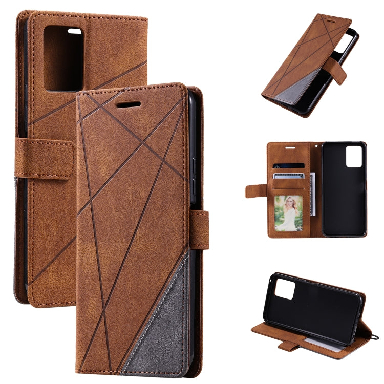 Custodia per telefono in pelle con giunture al tatto, For Xiaomi Redmi 10C 4G / 10 Indian, For vivo Y21 2021 / Y33s, For Xiaomi Poco M4 Pro 4G, For OPPO Find X5 Lite