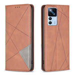 Custodia per telefono in pelle magnetica invisibile prismatica, For Xiaomi 12T / 12T Pro / Redmi K50 Ultra
