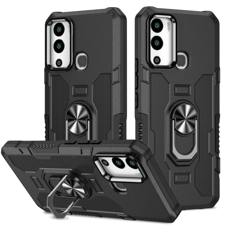 Custodia per telefono ibrida con armatura porta anello, For Infinix Hot 12i, For Infinix Hot 12 Play, For Honor X7, For Honor X8