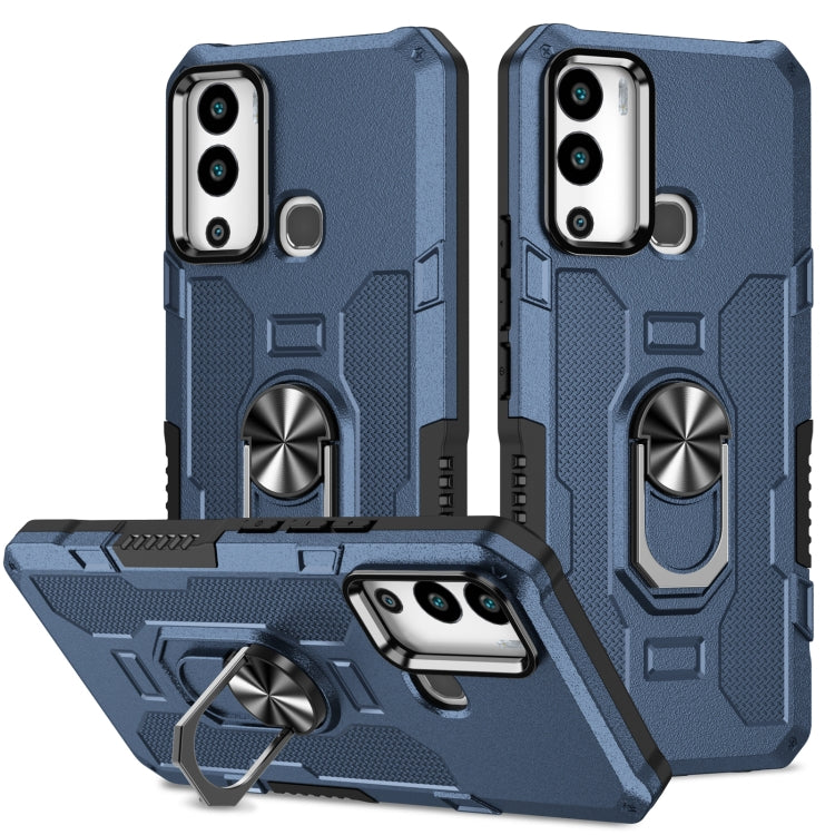 Custodia per telefono ibrida con armatura porta anello, For Infinix Hot 12i, For Infinix Hot 12 Play, For Honor X7, For Honor X8