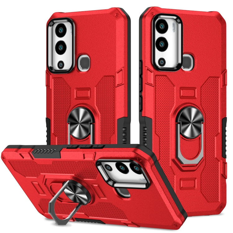 Custodia per telefono ibrida con armatura porta anello, For Infinix Hot 12i, For Infinix Hot 12 Play, For Honor X7, For Honor X8