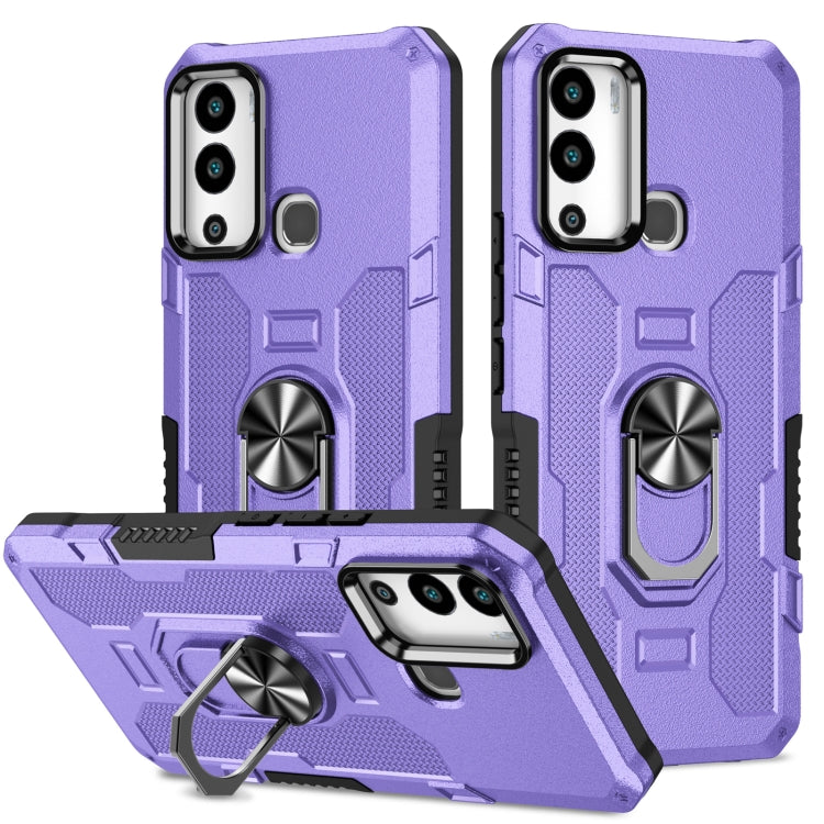 Custodia per telefono ibrida con armatura porta anello, For Infinix Hot 12i, For Infinix Hot 12 Play, For Honor X7, For Honor X8