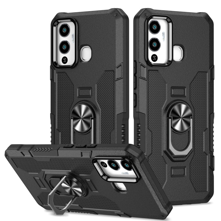 Custodia per telefono ibrida con armatura porta anello, For Infinix Hot 12i, For Infinix Hot 12 Play, For Honor X7, For Honor X8
