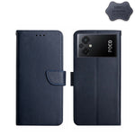 Custodia per telefono flip in vera pelle a prova di impronte digitali, For Xiaomi Poco M5 4G/5G/M4 5G, For Xiaomi Poco M5s, For Xiaomi Redmi A1, For Xiaomi Redmi K50 Ultra/12T/12T Pro