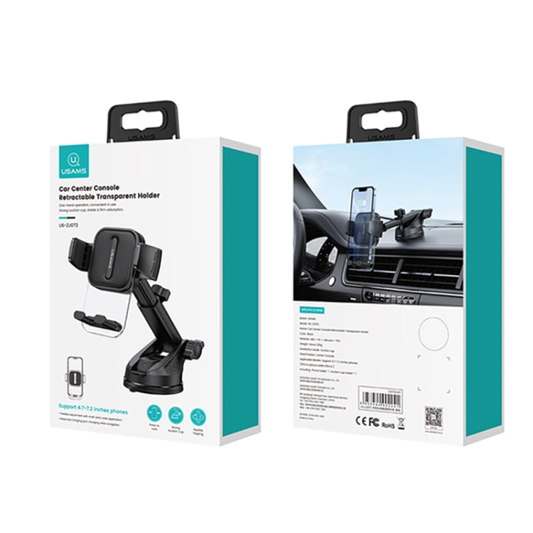 USAMS US-ZJ072 Supporto trasparente retrattile per console centrale auto, ZJ072