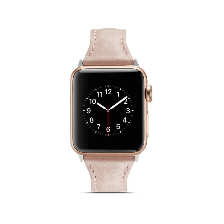Cinturino da polso di ricambio in pelle sottile, For Apple Watch 5/4 44mm & 3/2/1 42mm, For Apple Watch 5/4 40mm & 3/2/1 38mm