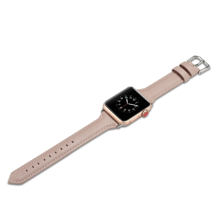 Cinturino da polso di ricambio in pelle sottile, For Apple Watch 5/4 44mm & 3/2/1 42mm, For Apple Watch 5/4 40mm & 3/2/1 38mm