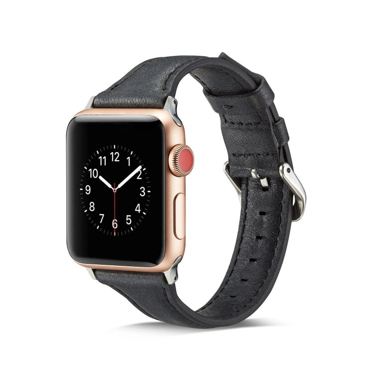 Cinturino da polso di ricambio in pelle sottile, For Apple Watch 5/4 44mm & 3/2/1 42mm, For Apple Watch 5/4 40mm & 3/2/1 38mm