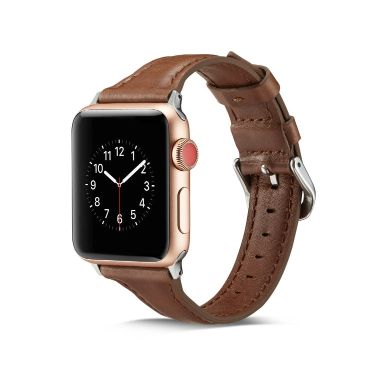 Cinturino da polso di ricambio in pelle sottile, For Apple Watch 5/4 44mm & 3/2/1 42mm, For Apple Watch 5/4 40mm & 3/2/1 38mm