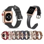 Cinturino da polso di ricambio in pelle sottile, For Apple Watch 5/4 44mm & 3/2/1 42mm, For Apple Watch 5/4 40mm & 3/2/1 38mm