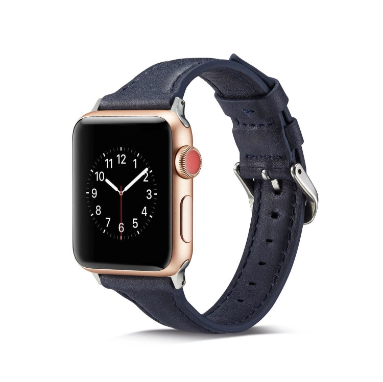 Cinturino da polso di ricambio in pelle sottile, For Apple Watch 5/4 44mm & 3/2/1 42mm, For Apple Watch 5/4 40mm & 3/2/1 38mm