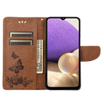 Custodia per cellulare in pelle flip orizzontale goffrata farfalla, For Samsung Galaxy A23e / A23s, For Motorola Moto E22 / E22i, For Nothing Phone 1