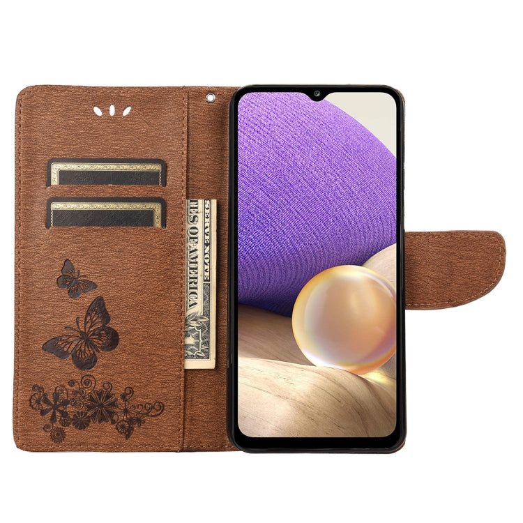 Custodia per cellulare in pelle flip orizzontale goffrata farfalla, For Samsung Galaxy A23e / A23s, For Motorola Moto E22 / E22i, For Nothing Phone 1