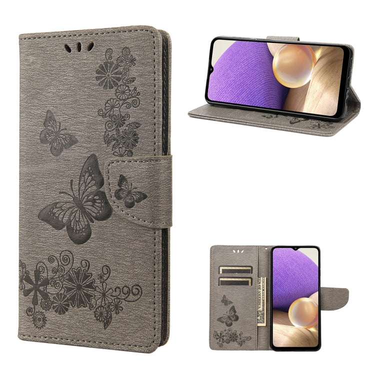 Custodia per cellulare in pelle flip orizzontale goffrata farfalla, For Samsung Galaxy A23e / A23s, For Motorola Moto E22 / E22i, For Nothing Phone 1