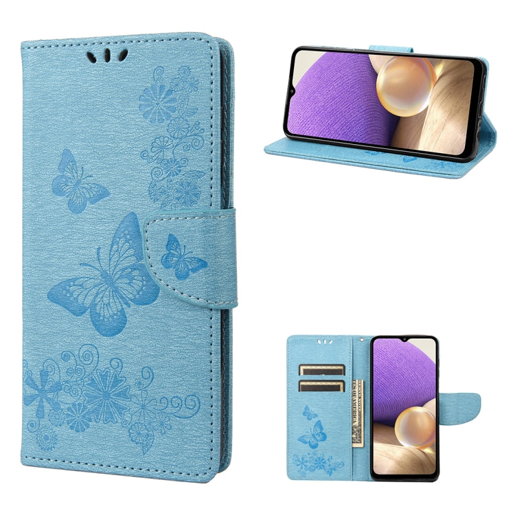 Custodia per cellulare in pelle flip orizzontale goffrata farfalla, For Samsung Galaxy A23e / A23s, For Motorola Moto E22 / E22i, For Nothing Phone 1