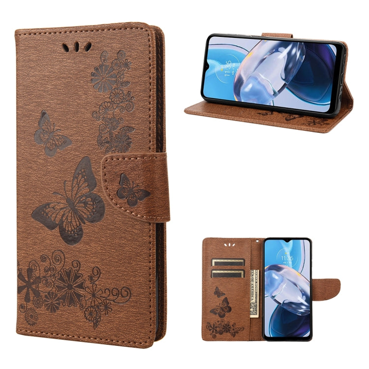 Custodia per cellulare in pelle flip orizzontale goffrata farfalla, For Samsung Galaxy A23e / A23s, For Motorola Moto E22 / E22i, For Nothing Phone 1