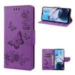 Custodia per cellulare in pelle flip orizzontale goffrata farfalla, For Samsung Galaxy A23e / A23s, For Motorola Moto E22 / E22i, For Nothing Phone 1