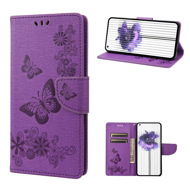 Custodia per cellulare in pelle flip orizzontale goffrata farfalla, For Samsung Galaxy A23e / A23s, For Motorola Moto E22 / E22i, For Nothing Phone 1