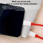 Per cavo di ricarica rapida OnePlus 9 Cavo dati di ricarica con doppia interfaccia di tipo C da 65 W 6 A, Length:1m, Length:1.5m, Length:2m