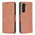 Custodia per telefono in pelle con trama in pelle di agnello, For Samsung Galaxy A14 5G, For Samsung Galaxy S23+ 5G, For Samsung Galaxy S23 Ultra 5G, For Samsung Galaxy S23 5G
