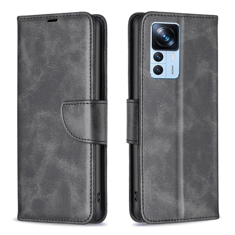 Custodia per telefono in pelle con trama in pelle di agnello, For Xiaomi 12T / 12T Pro / Redmi K50 Ultra
