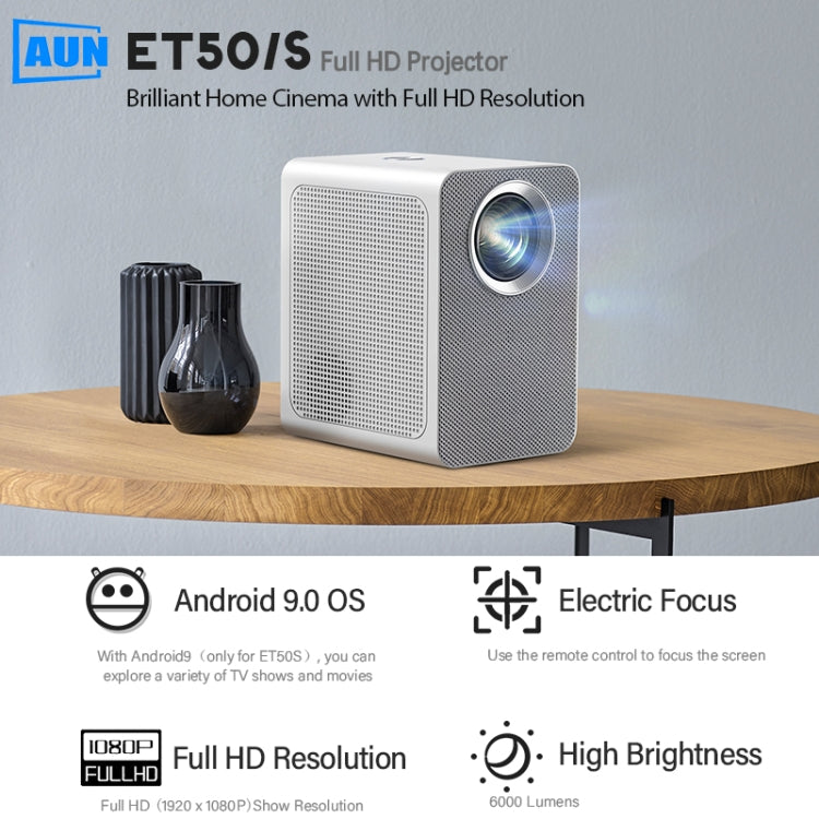 Mini proiettore LED AUN ET50 4 pollici 180 lumen Full HD
