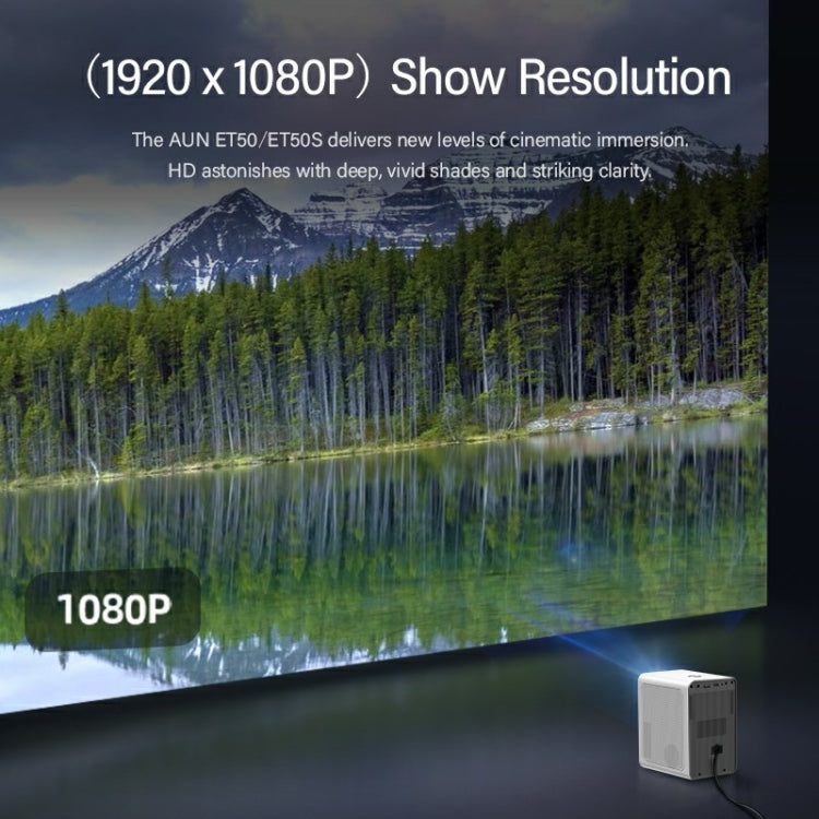 Mini proiettore LED AUN ET50 4 pollici 180 lumen Full HD