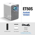 Mini proiettore LED AUN ET50 4 pollici 180 lumen Full HD