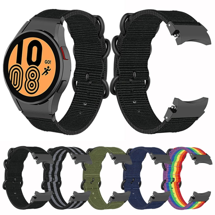 Per Samsung Galaxy Watch4 / Watch4 Classic / Watch5 / Watch5 Pro cinturino in nylon a tre anelli